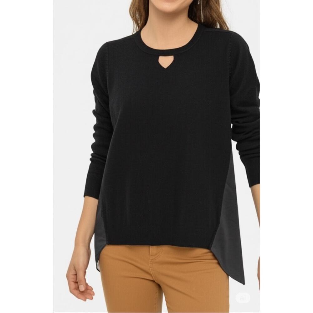 One A Long Sleeve Black Top Small NWT